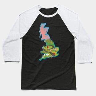 UK map Baseball T-Shirt